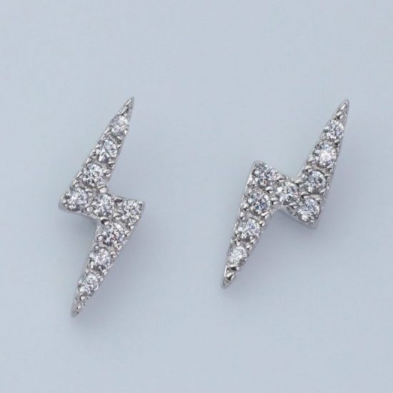 Bolt Earrings (Silver)