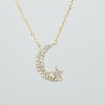 Crescent Star Necklace (Gold)