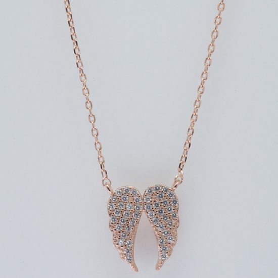 Angle Wing Necklace (Rose Gold)
