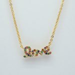 The Love Necklace Rainbow (Rose Gold)