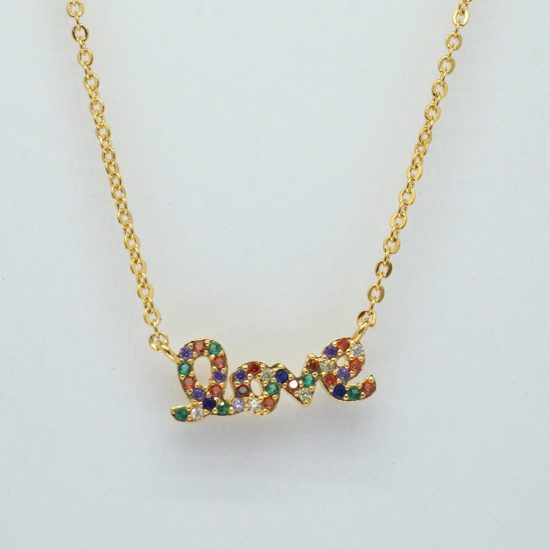 The Love Necklace Rainbow (Rose Gold)