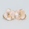 Peach Flower Earrings