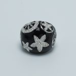 shell star bubble ring black front