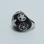 shell star bubble ring black side