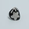 shell star flat ring black side