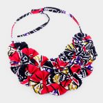 Red Black Fabric Necklace