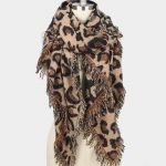 Tan leopard scarf