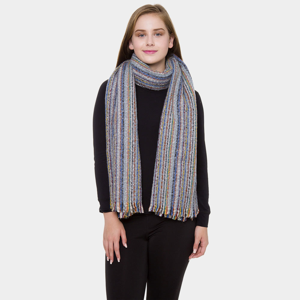multi striped scarf