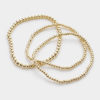 Stretch Gold Ball Bracelets