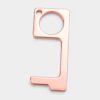 Touch Less Door Opener and Button Push Keychain Rose Gold