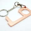 Touch Less Door Opener and Button Push Keychain Rose Gold