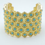 Gold Turquoise Cuff