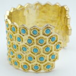 Gold Turquoise Cuff