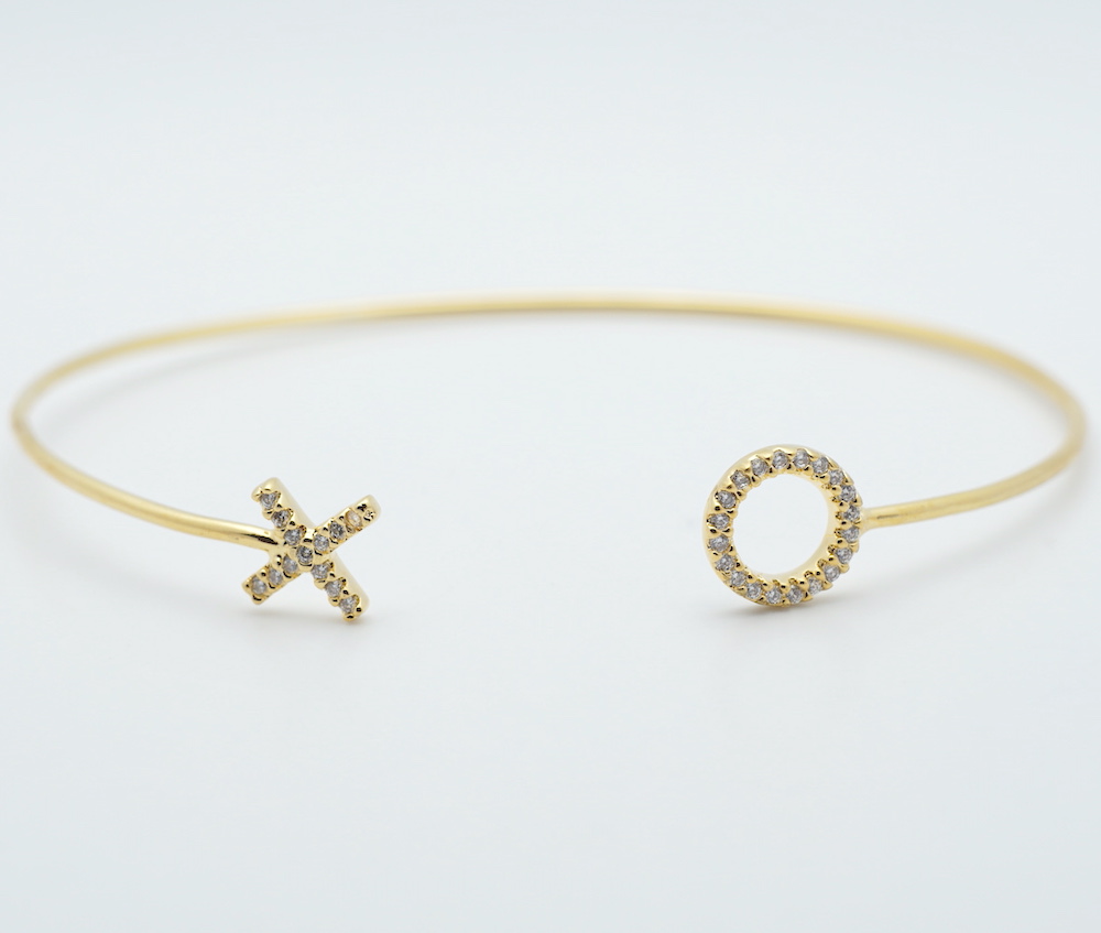 XO with Love Bracelet in Gold