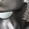 Black Christmas Tree Earrings