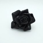 Acrylic Flower Ring in Black