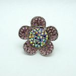 Crystal Daisy Ring in Pink