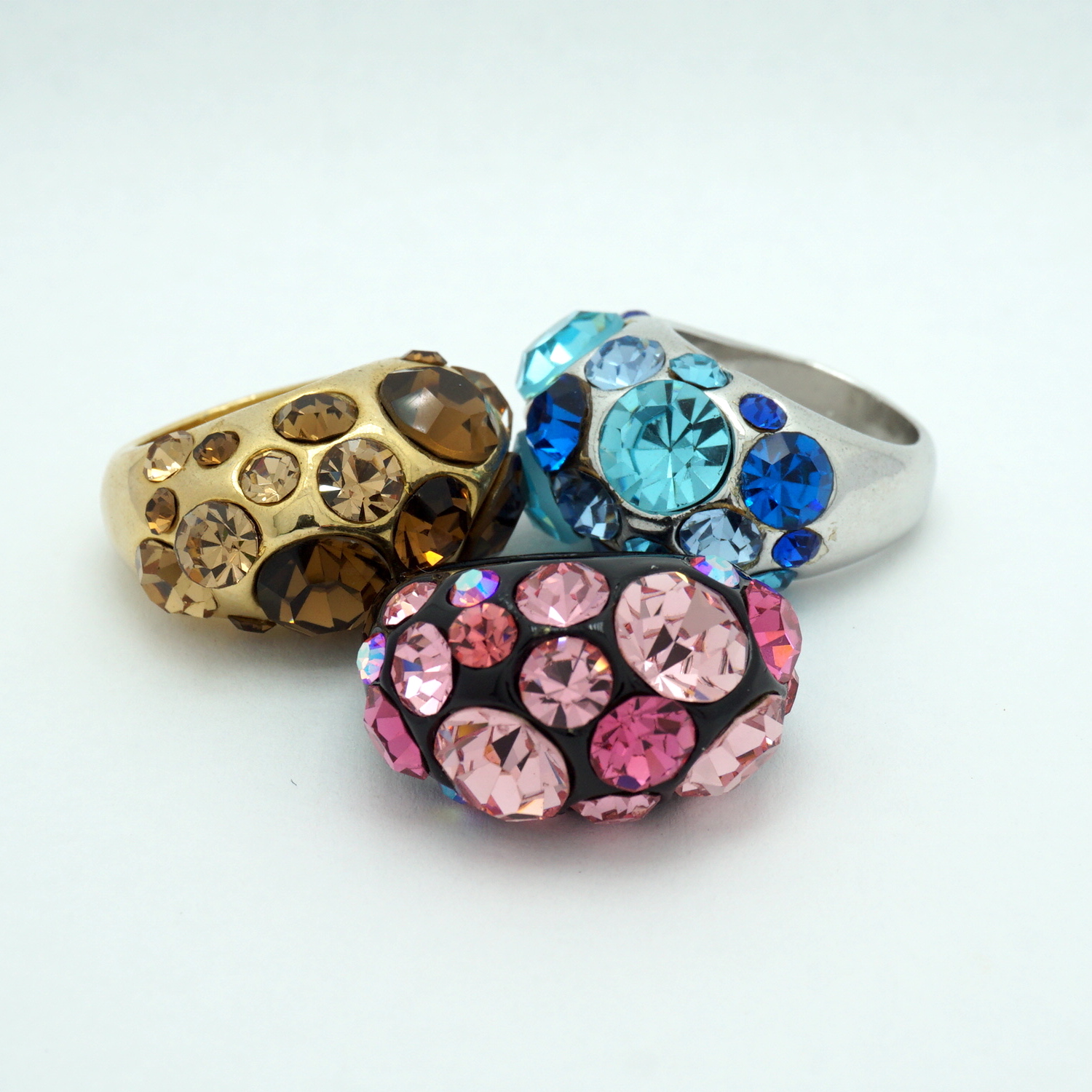 Dome Crystal Ring all 3 Colors
