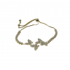 4 Butterfly Bracelet Gold on White Background