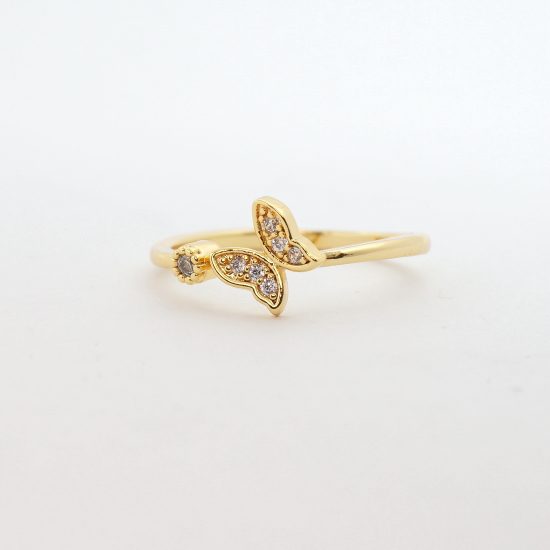 Floating Butterfly Ring in 18k Gold Plated
