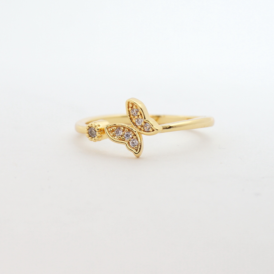 Floating Butterfly Ring in 18k Gold Plated