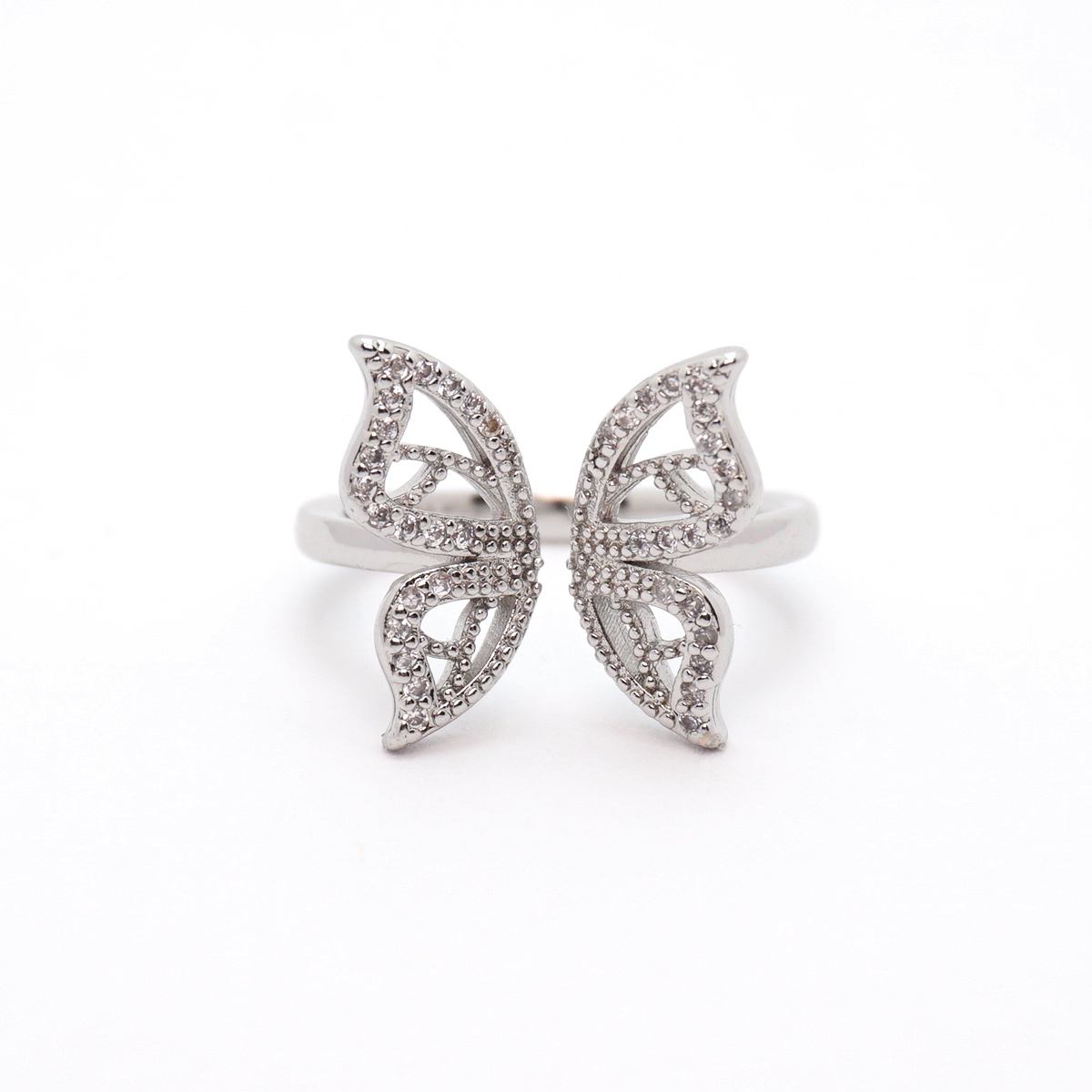 Open Butterfly Ring in Silver