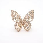 Solo Crystal Butterfly Ring in Gold