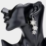 Crystal Triple Snowflake Earrings