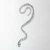 Snake Cuff Earring in Silver on White Background