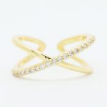 X- Band Ring 18k Gold Dipped