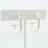 14k Gold Dipped Abstract Hoop Earrings