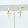 14k Gold Dipped Abstract Hoop Earrings