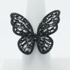 Crystal Blackout Butterfly Ring