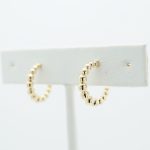14k Gold Dipped Bubble Hoop Earrings