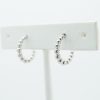 14k White Gold Dipped Bubble Hoop Earrings