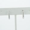 14k White Gold Dipped Bubble Hoop Earrings