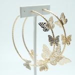 Cut Out Butterfly Hoops in Gold size Large