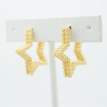 18k Gold Dipped Star Hoop Earrings