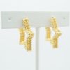 18k Gold Dipped Star Hoop Earrings