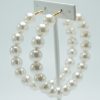 Large Pearl Hoop Earrings