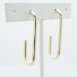 14k Gold Dipped Oval Hoop Earrings