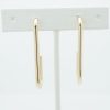 14k Gold Dipped Oval Hoop Earrings