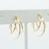 14k Gold Dipped Triple Hoop Earrings