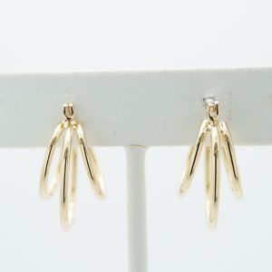 14k Gold Dipped Triple Hoop Earrings