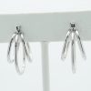 14k White Gold Dipped Triple Hoop Earrings