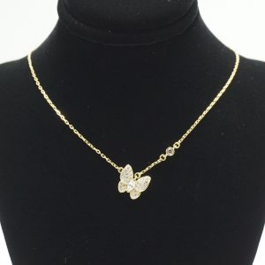 Butterfly Charm Necklace in Gold