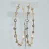 Crystal Accent Hoop Earrings Large in Gold