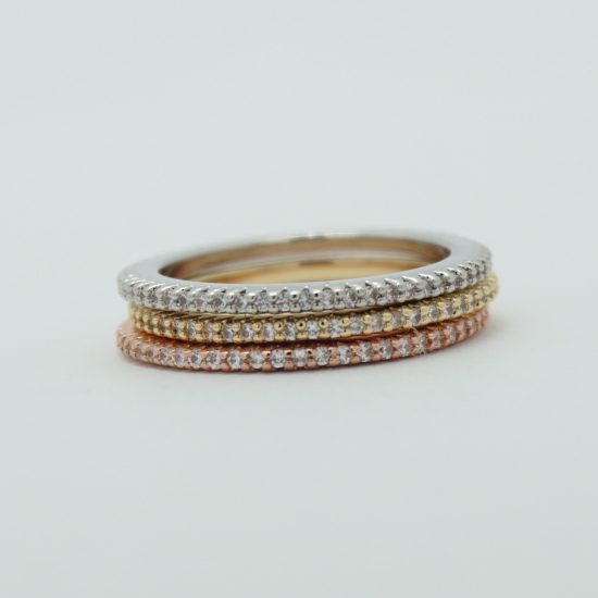 Eternity Band Ring Stack