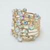 Gold AB Crystal Cluster Bracelet