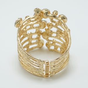 Gold AB Crystal Cluster Bracelet